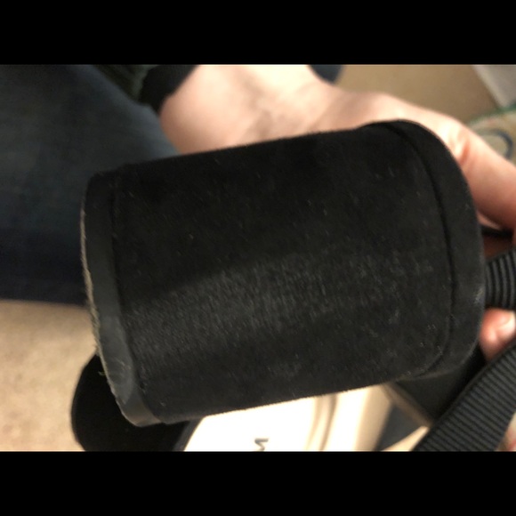 Black strap faux suede sandals - Picture 5 of 5